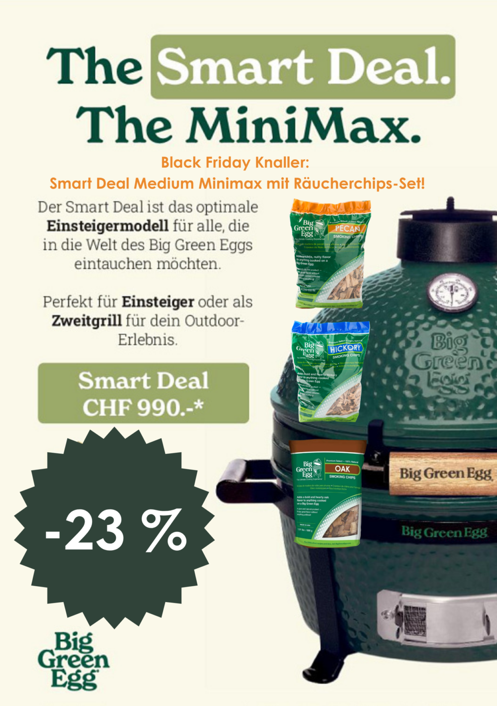 Smart Deal Big Green Egg MiniMax - NUR SOLANGE VORRAT!