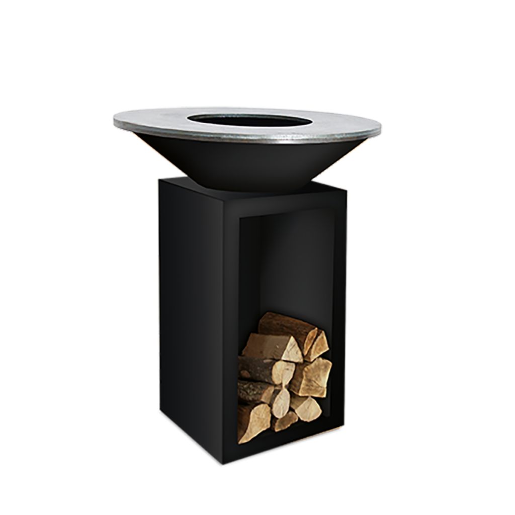 OFYR Kamado Table Corten PRO 135 Teakwood BGE - Big Green Egg - Platin